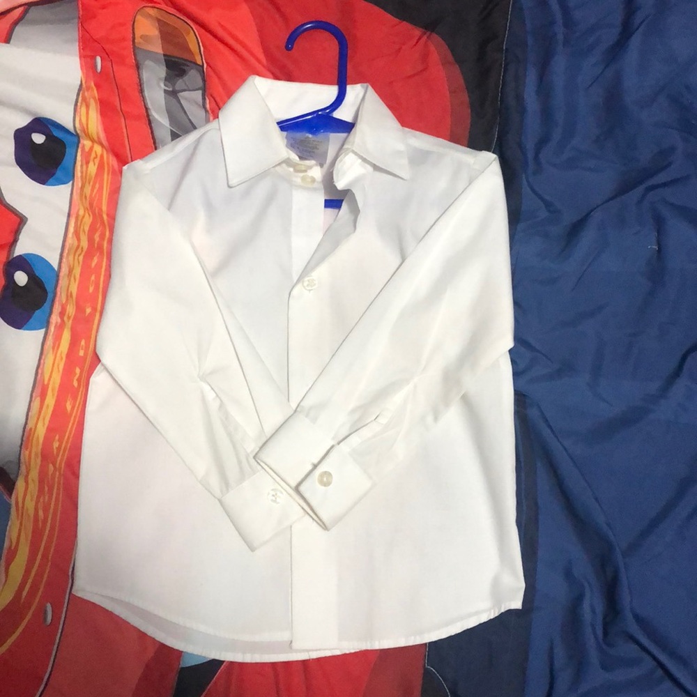 White Long Sleeve Dress Shirt.